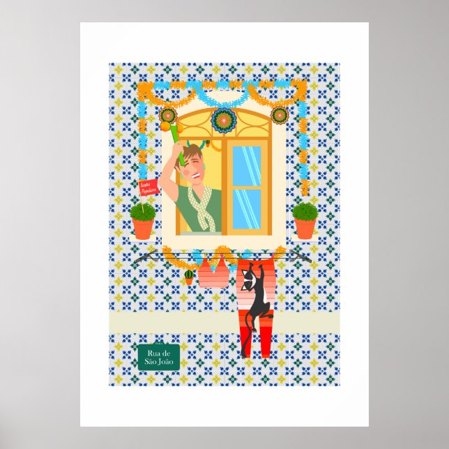 Saint John portugisisk Festa granne Poster (Framsidan)