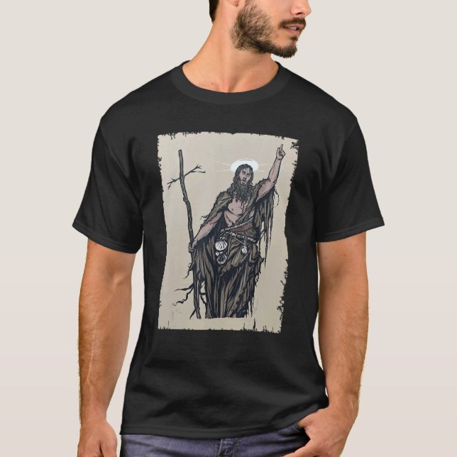 Saint John The Baptist Bible Gospel Cute Catholiqu T Shirt (Framsida)