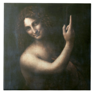 Saint John the Baptist, Leonardo da Vinci Kakelplatta