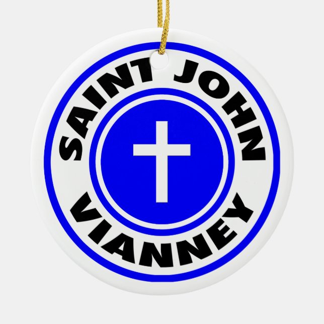 Saint John Vianney Julgransprydnad Keramik (Framsidan)