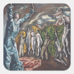 Saint John-visionen Fyrkantigt Klistermärke