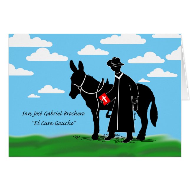 Saint Jose Gabriel Brochero, El Cura Gaucho Hälsningskort (Framsidan Horizontal)