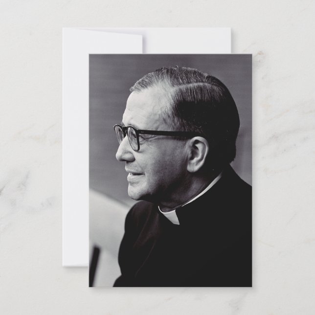 Saint Josemaria Escriva Tack Kort (Framsida)