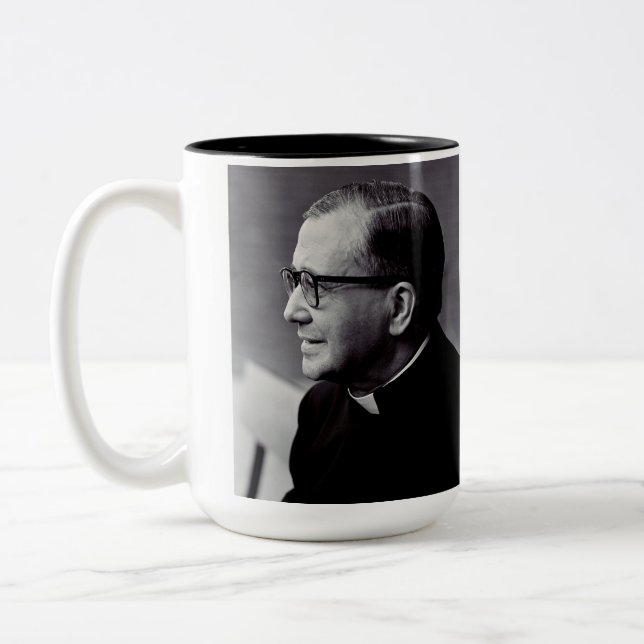 Saint Josemaria Escriva Två-Tonad Mugg (Vänster)
