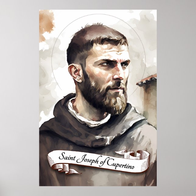 Saint Joseph av Cupertino Poster (Framsidan)