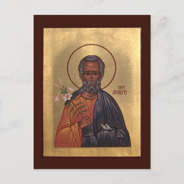 Saint Joseph Betrothed Prayer Card Vykort (Framsida)