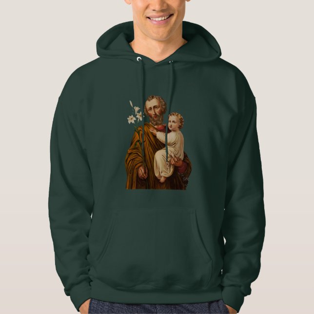 Saint Joseph Guardian från Heligans familj Hoodie (Framsida)