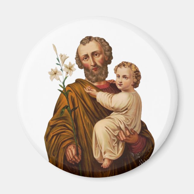 Saint Joseph Guardian från Heligans familj Magnet (Framsidan)