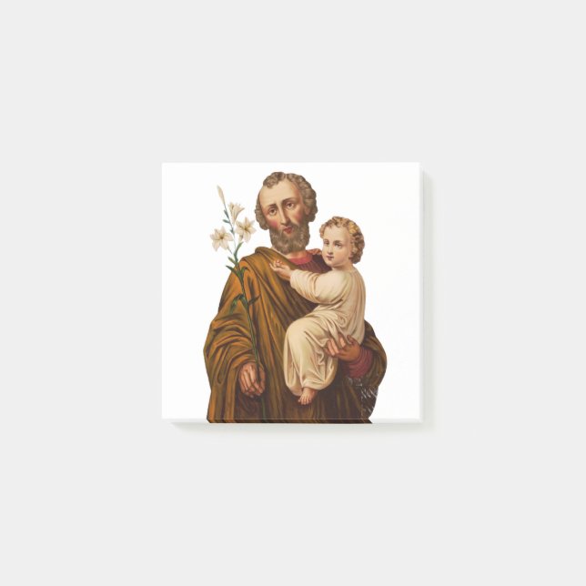 Saint Joseph Guardian från Heligans familj Post-it Block (Framsida)