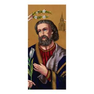 Saint Joseph Guardian från Heligans familj Reklamkort