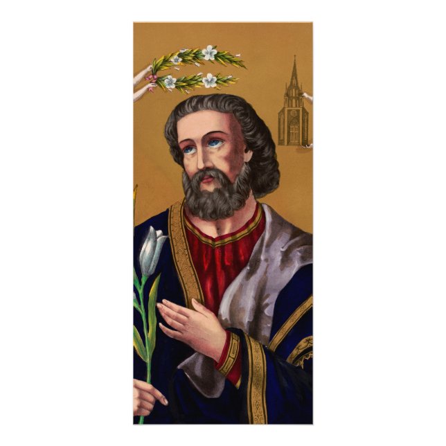 Saint Joseph Guardian från Heligans familj Reklamkort (Framsidan)