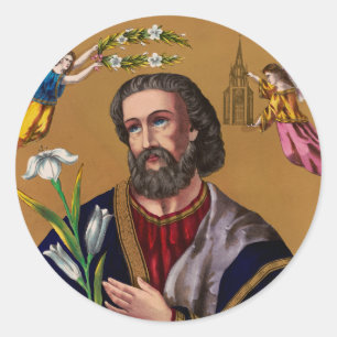 Saint Joseph Guardian från Heligans familj Runt Klistermärke