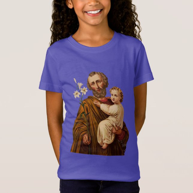 Saint Joseph Guardian från Heligans familj T Shirt (Framsida)