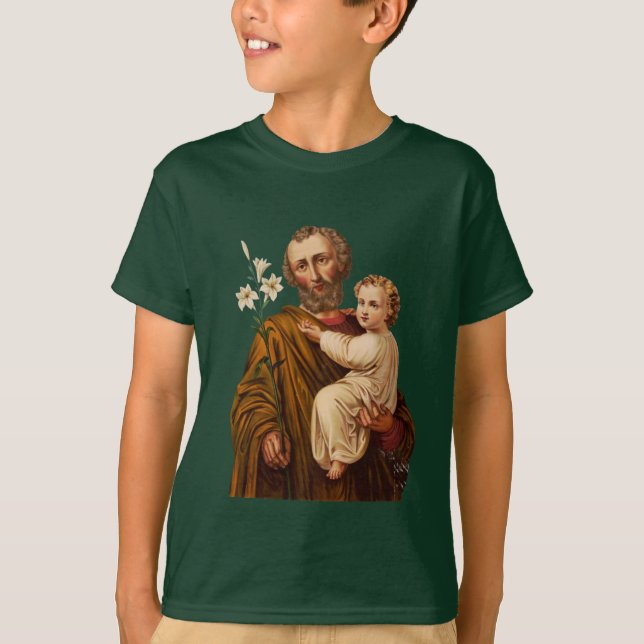 Saint Joseph Guardian från Heligans familj T Shirt (Framsida)