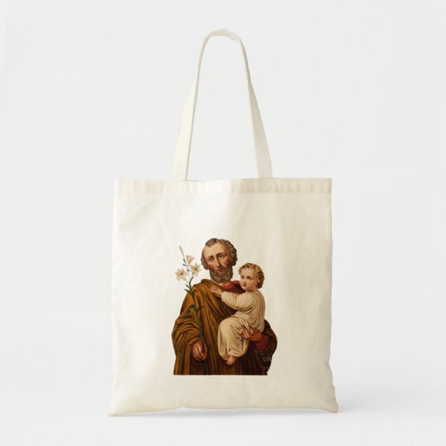 Saint Joseph Guardian från Heligans familj Tygkasse (Framsidan)