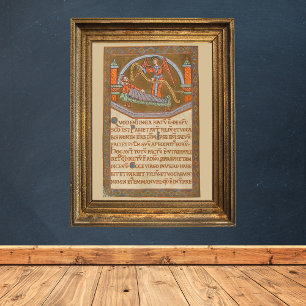 Saint Joseph jul Medieval Manuscript Poster
