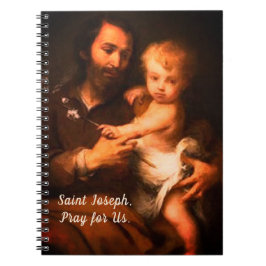 Saint Joseph med Kristus Child Anteckningsbok