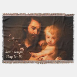 Saint Joseph med Kristus Child Filt