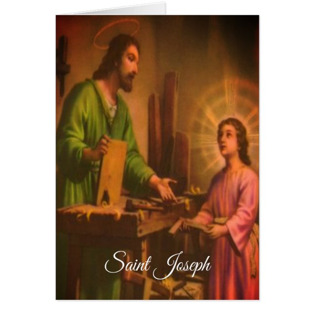 Saint Joseph Prayer Hälsningskort (Framsidan)