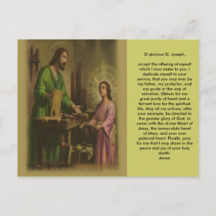 Saint Joseph Prayer Vykort