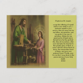 Saint Joseph Prayer Vykort
