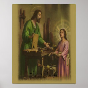 Saint Joseph print print Poster