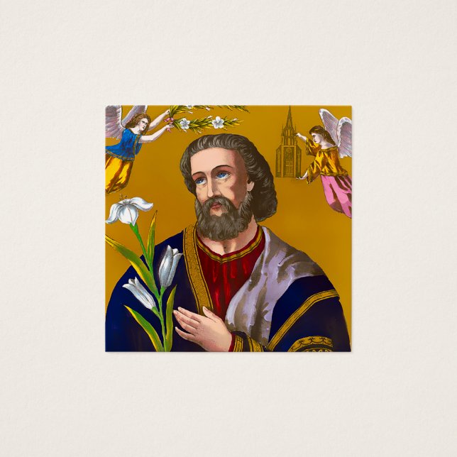 Saint Joseph San Jose Fyrkantigt Visitkort (Framsida)