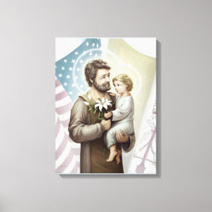 Saint Joseph the Protector Canvastryck
