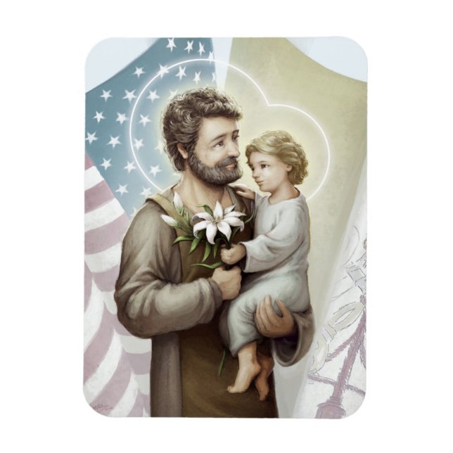 Saint Joseph the Protector Magnet (Vertikal)