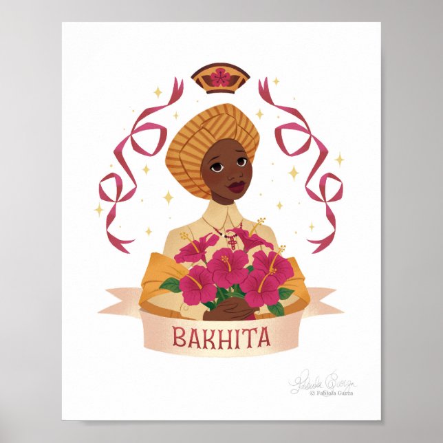 Saint Josephine Bakhita Art Skriv ut Poster (Framsidan)