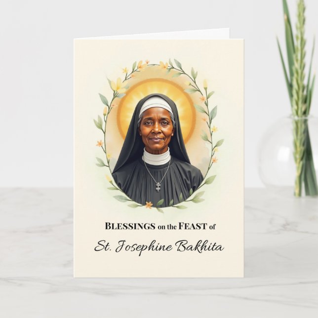 Saint Josephine Bakhita Feast Day Blessings Wandea Kort (Framsida)