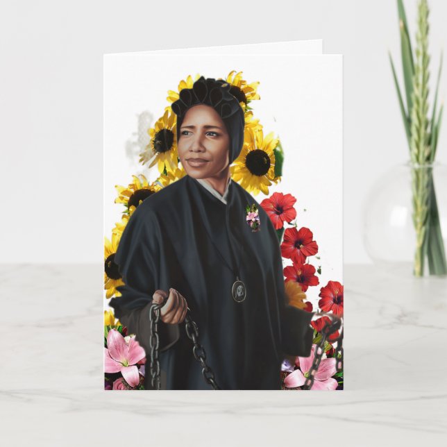 Saint Josephine Bakhita Foldig Greeting Card Kort (Framsida)
