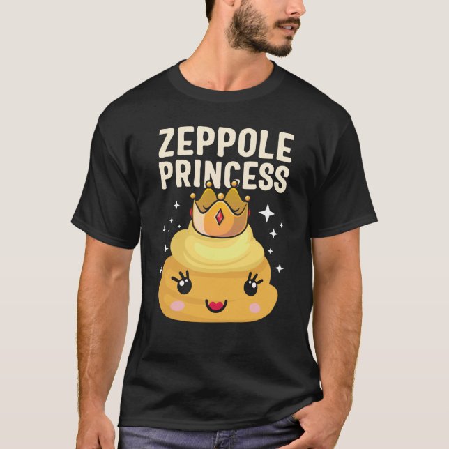 Saint Joseph's Day Zeppole Princess Cute Italia P T Shirt (Framsida)