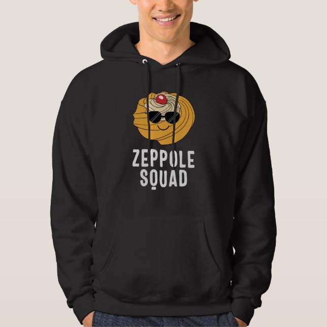 Saint Joseph's Day Zeppole Squad Sunglasses Italia Hoodie (Framsida)