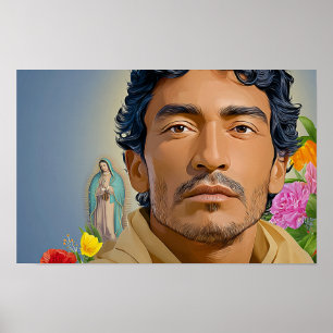 Saint Juan Diego Messenger från Ro Poster