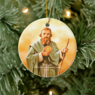 Saint Jude Prayer Julgransprydnad Keramik