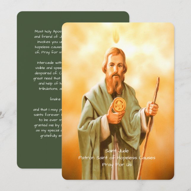 Saint Jude Prayer Julkort (Fram/baksida)