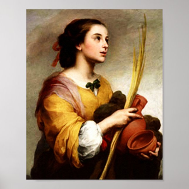 Saint Justa av Murillo  Affisch (Framsidan)