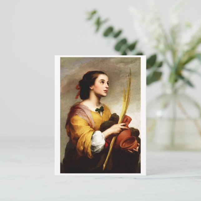 Saint Justa by Murillo Postcard Vykort (Stående Fram)