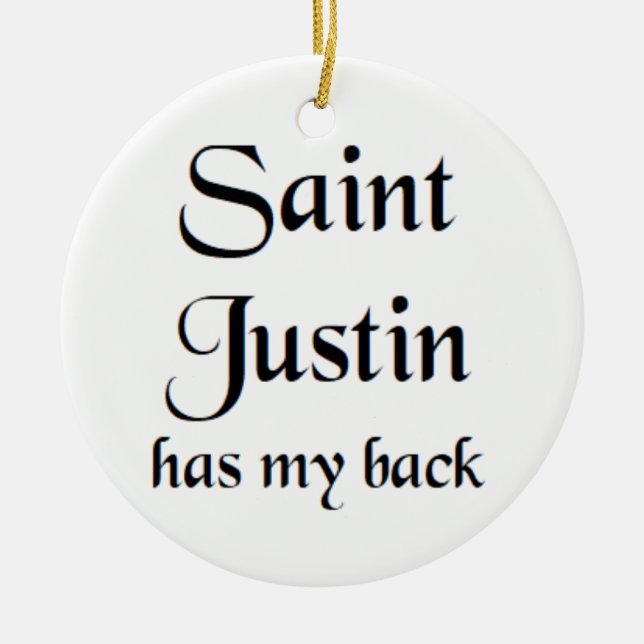 saint justin julgransprydnad keramik (Framsidan)