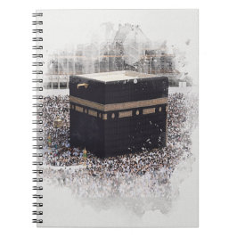 Saint Kaaba, Masjid Al Haram, vattenfärgsillustra Anteckningsbok