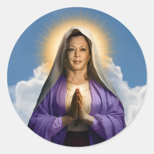 Saint Kamala Harris Prayer Candle Runt Klistermärke