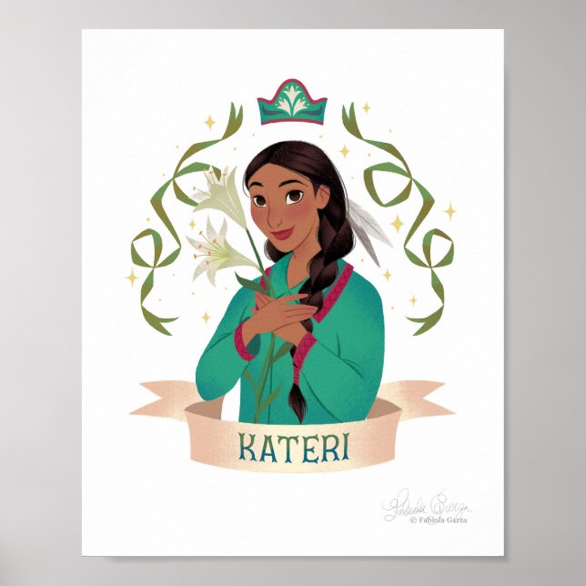 Saint Kateri Tekakwita Art Print Poster (Framsidan)