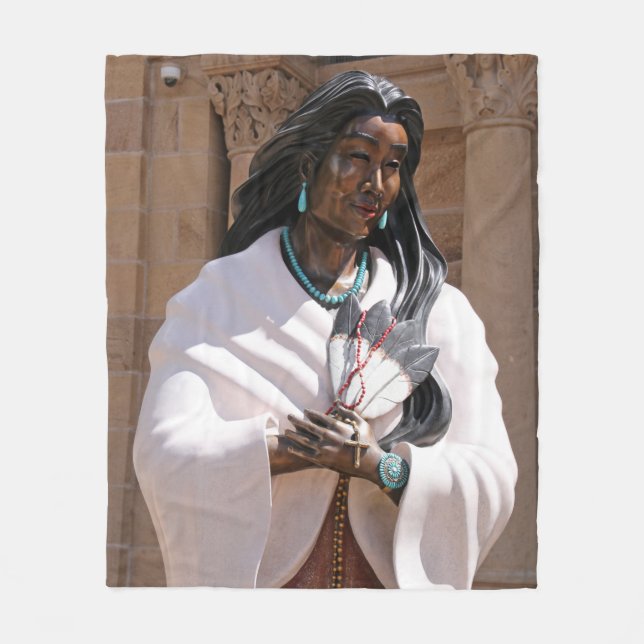 Saint Kateri Tekakwita Fleecefilt (Framsidan)