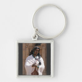 Saint Kateri Tekakwita Fyrkantig Silverfärgad Nyckelring