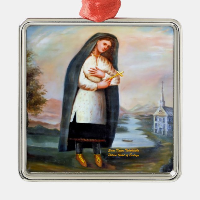 Saint Kateri Tekakwita Julgransprydnad Metall (Framsidan)