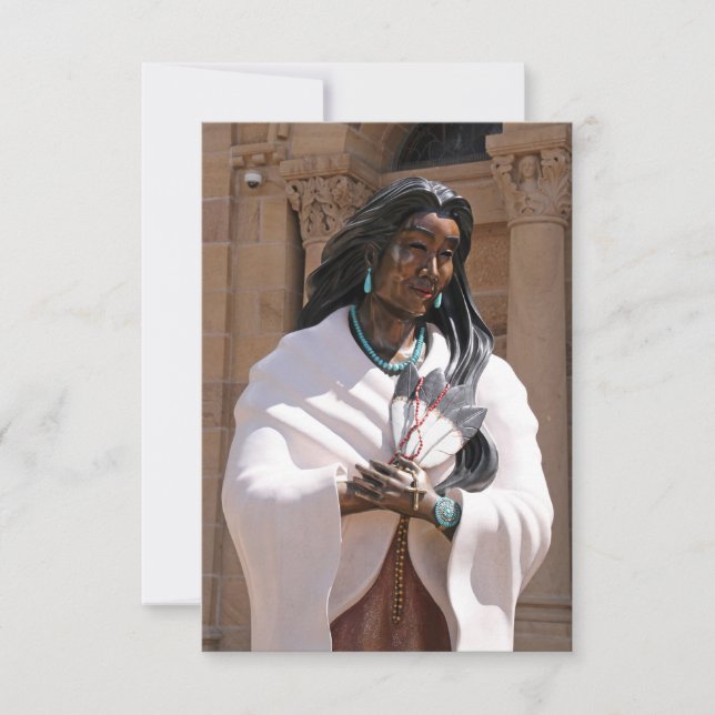 Saint Kateri Tekakwita Tack Kort (Framsida)