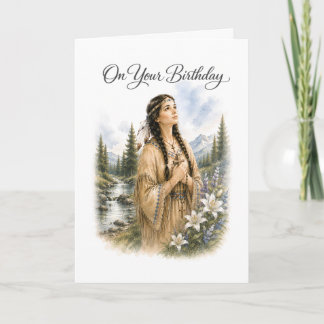 Saint Kateri Tekakwitha Catholic Birthday Card Kort