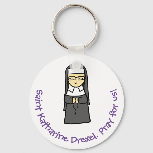 Saint Katharine Drexel Keychain Nyckelring (Framsida)