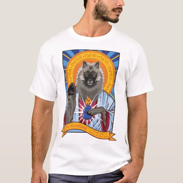 Saint Keeshond T-Shirt (Framsida)